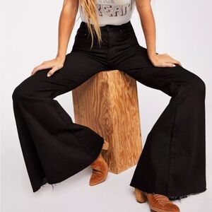 Free People Ma Cherie Curvy Super High Rise Flare Jeans
